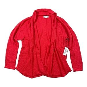 Velvet by Graham and Spencer Dallas Open Front Cardigan in Hibiscus NWT
